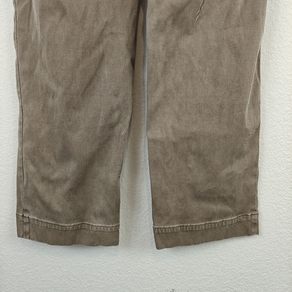 SPANX Stretch Twill Cropped Wide Leg Pants In Cedar Size Small Women's - Picture 10 of 12